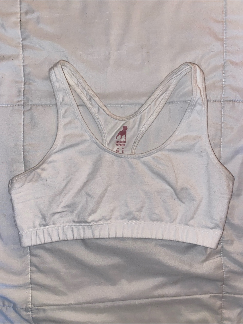 Women's White Sports Bralette